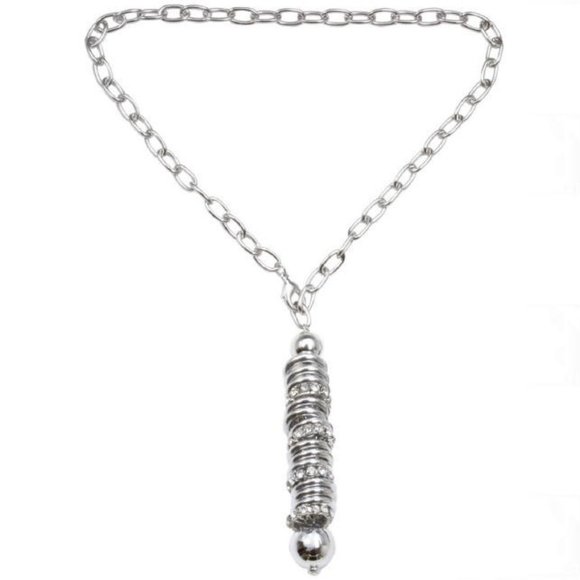 Playboy Y Necklace Bunny Crystal Infinity Rings Y-Drop NWT HTF RARE y2k Licensed - Picture 3 of 8